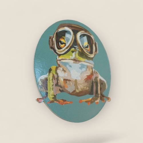 RETRO Art Print, Frog, 19x18 cm