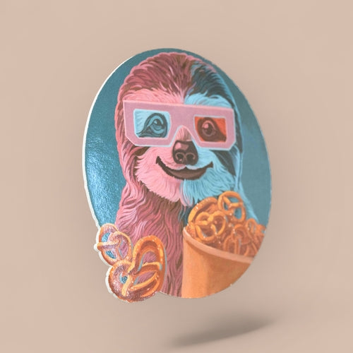 RETRO Art Print, Sloth, 20x18 cm