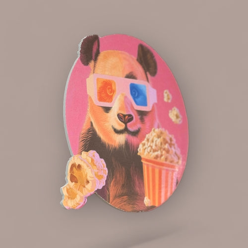 RETRO  Art Print, Panda, 20 x 18 cm