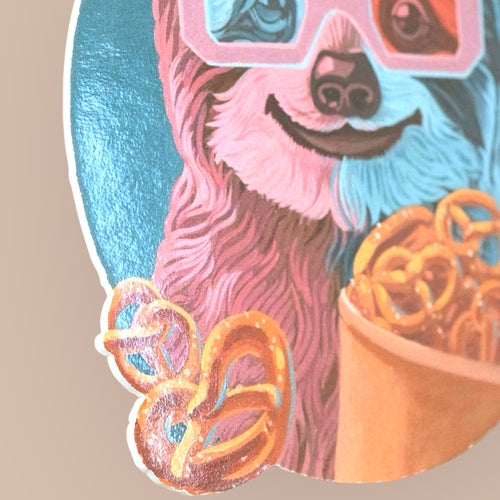 RETRO Art Print, Sloth, 20x18 cm