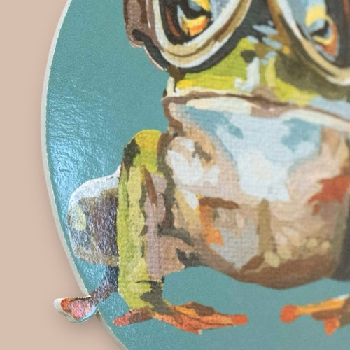 RETRO Art Print, Frog, 19x18 cm