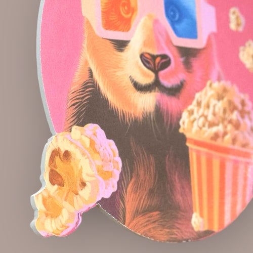 RETRO  Art Print, Panda, 20 x 18 cm
