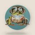 RETRO Art Print, Frog, 19x18 cm