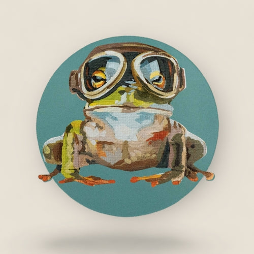 RETRO Art Print, Frog, 19x18 cm