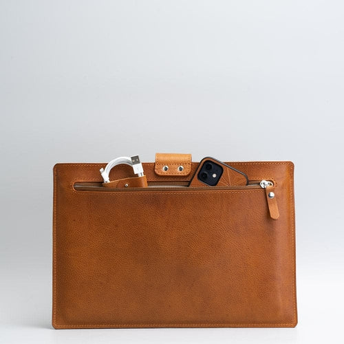Leather Sleeve for iPad with Magnetic Strap